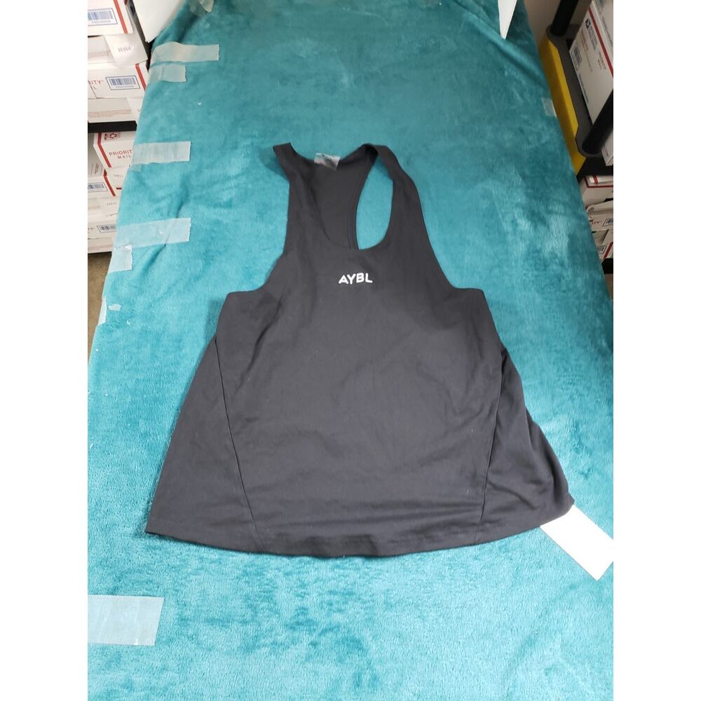 AYBL Shirt Size Medium Mens Black Sleeveless Tanktop Body builder UK NWT